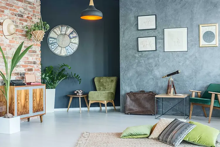 Vibrant interior painting for a living room in Edmonton